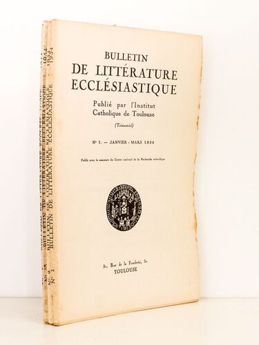 Bulletin De Littérature Ecclésiastique, Tome Lv, Année 1954 ( Lot De 4 Num., Année Complète) : N° 1 Janvier - Mars ; N° 2 Avril -Juin ; N° 3 Juille