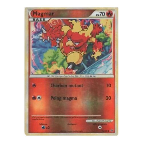 Carte Pokémon "Magmar" Pv70 Holo Reverse 52/95