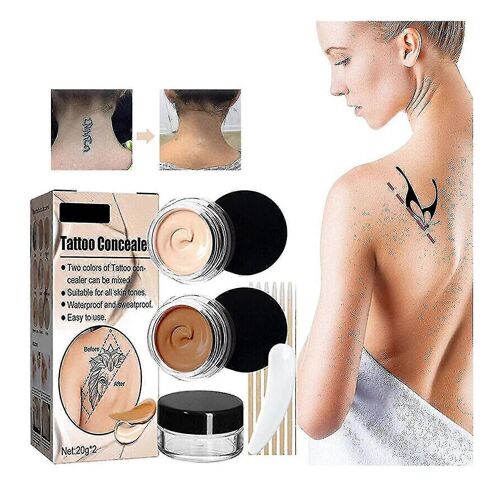 Tattoo Cover Up Makeup Imperméable À L'eau, Tattoo Concealer, Scar Cover Up Makeup Imperméable À L'eau, Ensemble Professionnel De Correcteurs De Peau 