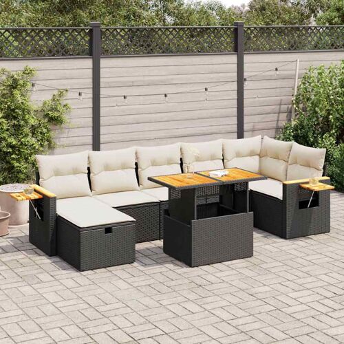 Vidaxl Salon De Jardin 5 Pcs Avec Coussins Noir Résine Tressée