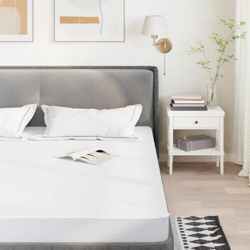 vidaXL Protège-matelas blanc 90x200 cm imperméable