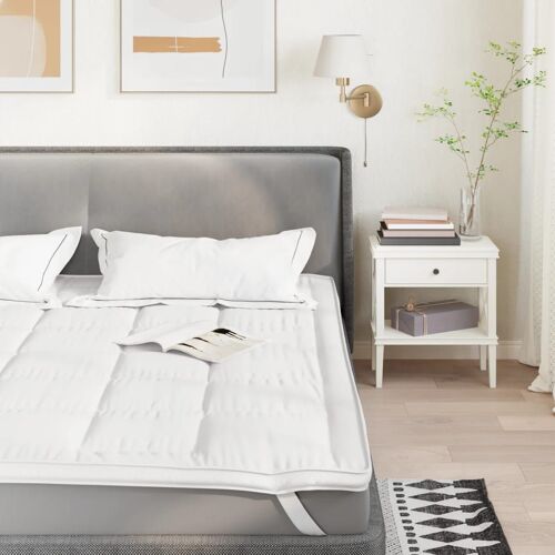 vidaXL Protège-matelas blanc 160x200 cm