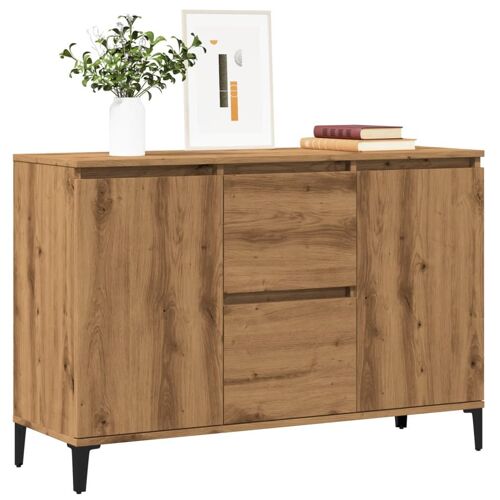 vidaXL Buffet chêne artisanal 102x35x70 cm bois d'ingénierie