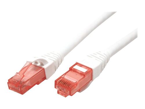 Roline - Cordon de raccordement - RJ-45 (M) pour RJ-45 (M) - 1 m - UTP - CAT 6 - sans halogène, moulé, bloqué - blanc