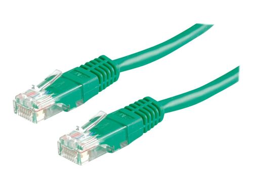 VALUE - Cordon de raccordement - RJ-45 (M) pour RJ-45 (M) - 5 m - UTP - CAT 6e - moulé, bloqué - vert