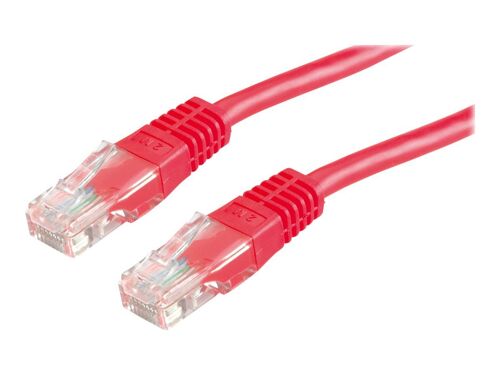 VALUE - Cordon de raccordement - RJ-45 (M) pour RJ-45 (M) - 50 cm - UTP - CAT 6 - moulé, bloqué - rouge
