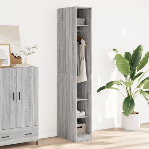 Vidaxl Garde-Robe Sonoma Gris 30x50x200 Cm Bois D'ingénierie