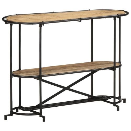 Vidaxl Table Console 110x42x76 Cm Bois Massif De Manguier Brut