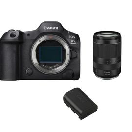 Canon EOS R5 Mark II 45 mpix sans miroir + Objectif Canon RF 24-240mm f4-6.3 IS USM + Canon LP-e6p (7.2V, 1800mAh)