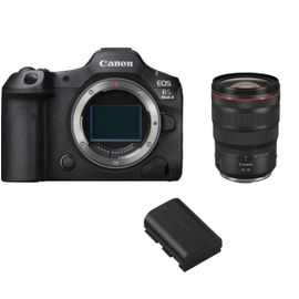 Canon EOS R5 Mark II 45 mpix sans miroir + Objectif Canon RF 24-70mm f2.8L IS USM + Canon LP-e6p (7.2V, 1800mAh)