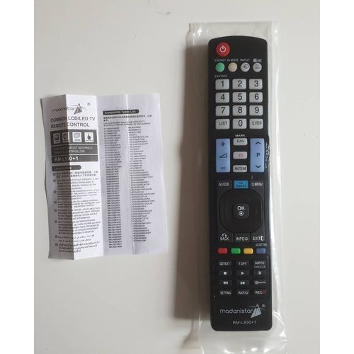 Télécommande TV universelle pour LG RM-L930+1