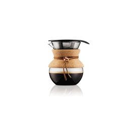 Bodum 11592-109 - Pour Over - Cafetière avec Filtre Inox à Maille Fine Finition Liège 0.5 l