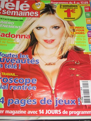 Télé 2 Semaines 18 Madonna : Son Interview Avant Sa Tournée En France