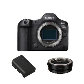 Canon EOS R5 Mark II 45 Mpix sans miroir + Adaptateur pour monture EF-EOS R Canon + Canon LP-e6p (7.2V, 1800mAh) Noir