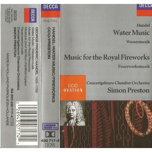 Handel : Water Music, Music For The Royal Fireworks -Simon Preston