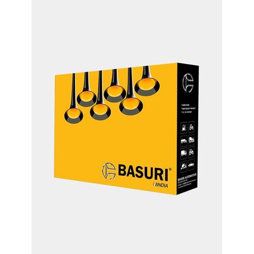 Klaxons Basuri 2.0 | 19 Melodies | 6 Trompes | Baby Shark, Camion Voiture Utilitaire 12/24v