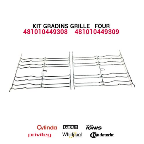 Kit gradins - 481010449308(9) - Four Whirlpool Bauknecht Privileg Ignis Cylinda