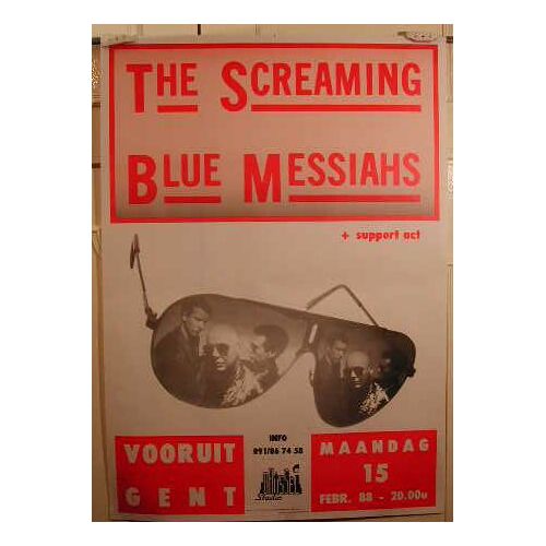 The Screaming Blue Messiahs - Affiche Musique / Concert / Poster