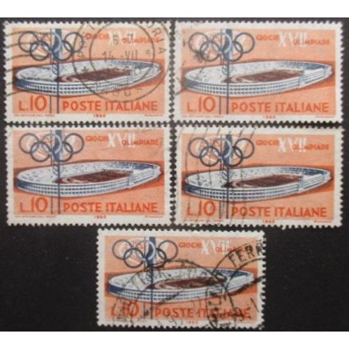 Italie N°813 X 5 Oblitéré
