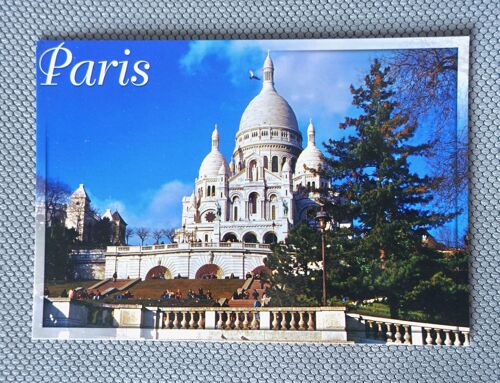 Carte Postale Animée Paris. Montmartre. Le Square Willette Et La Basilique Du Sacré-Coeur De Montmartre (1876-1910). Série Paris Et Ses Merveilles. Cpa France.