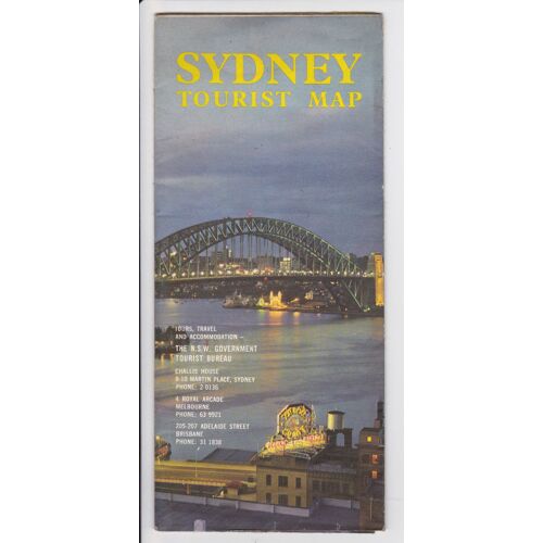 Sydney Tourist Map - Par N.S.H. Department Of Tourist Activities - Vers Fin Années 60 Ou Début 70.
