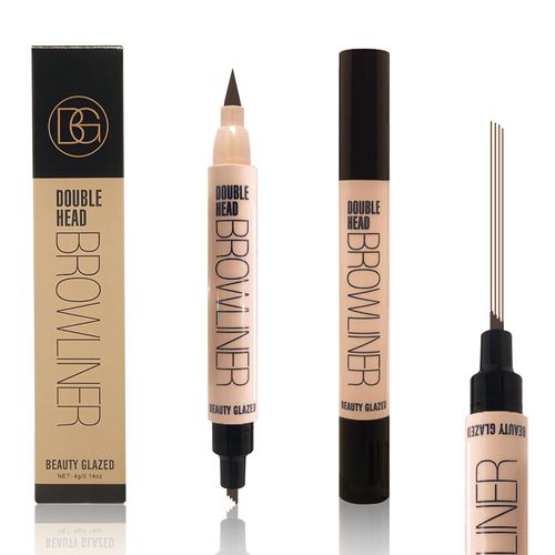 Crayon À Sourcils 2 En 1, Stylo À Microblading Longue Durée, Imperméable Et Résistant Aux Taches, Maquillage Pour Sourcils D'aspect Naturel 