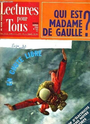 Lectures Pour Tous - Janvier 1968 - N°169 - Qui Est Madame De Gaulle ? / Babbitt Et Popov, Par Robert Escarpit, Georges Sebastian, Allegro Molto, Par Gisele D'assailly, F.B.I: Les Exploits ...