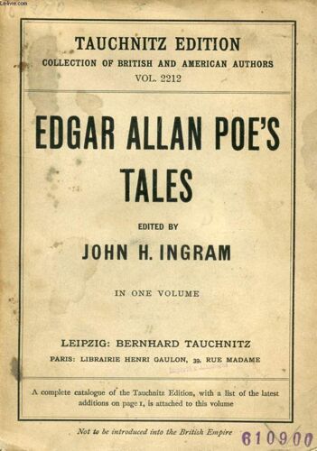 Tales By Edgar Allan Poe (Collection Of British And American Authors, Vol. 2212)