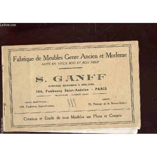 1 Brochure - Creation Et Etude De Tous Les Modeles Sur Plans Et Croquis.