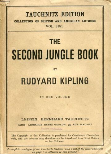 The Second Jungle Book (Collection Of British And American Authors, Vol. 3181)