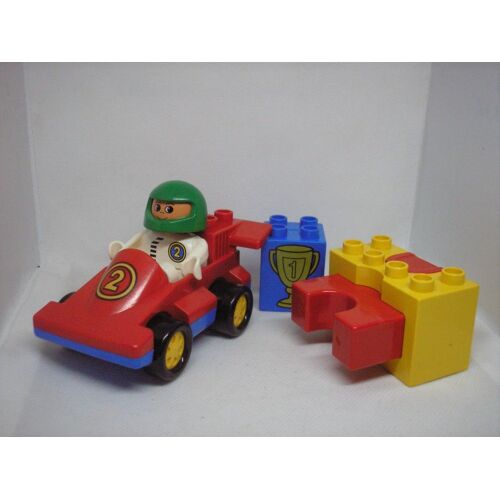 LEGO DUPLO 2607 - Voiture de course rouge avec catapulte