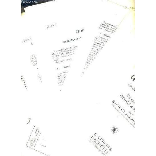 Cours De Sciences Naturelles - Documents Pour L'etude Des Invertebres (Non Arthropodes) Classe De 1ere M' Fiches Et Planches.