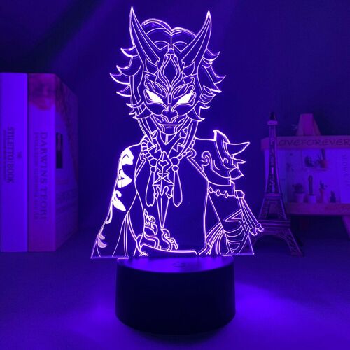 Lampe Led 3d En Acrylique, Jeu De Veilleuse, Genshin Impact Xiao