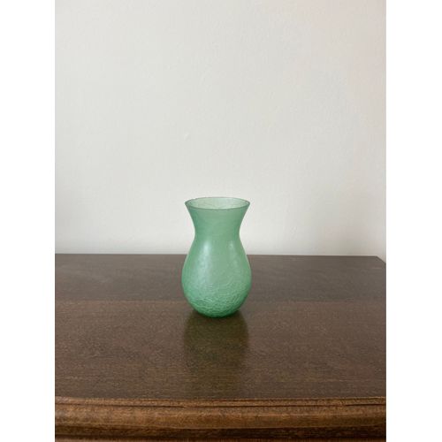 Vase vert craqueler 