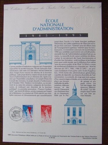 Notice Timbres 1er Jour - Document Philatélique - Année 1995 - Ena