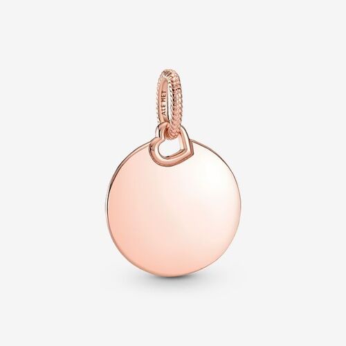 Pandora Pendentif Plaque Ronde Gravable