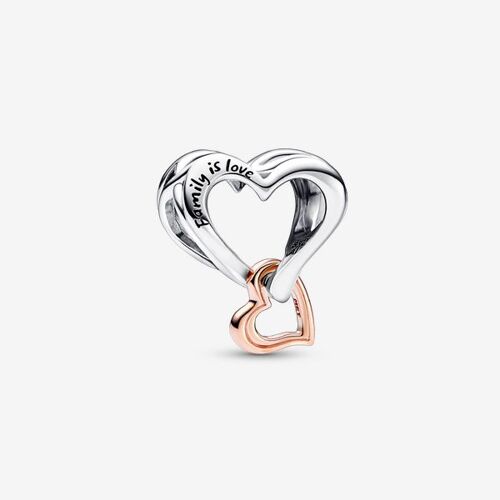Pandora Charm Coeur Infini Ajouré Bicolore