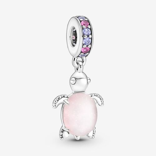 Pandora Charm Pendant Tortue De Mer Rose En Verre De Murano