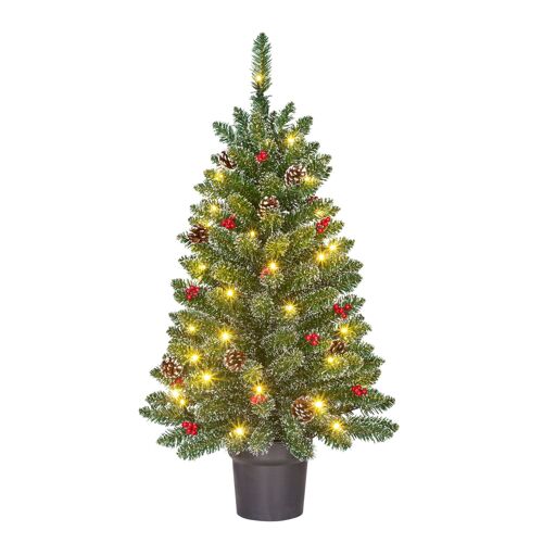 Sapin de Noël artificiel LED en pot H90