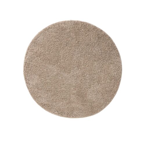 Tapis À Poils Longs Beige D 160 Rond
