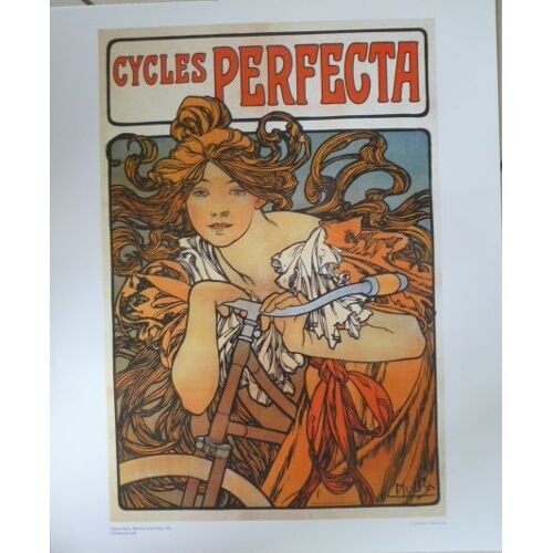 Alphonse Mucha - Cycles Perfecta - Affiche / Poster Envoi En Tube