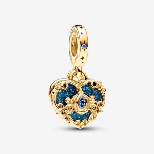Pandora Charm Pendant Double Disney Carrosse De Cendrillon Et Coeur