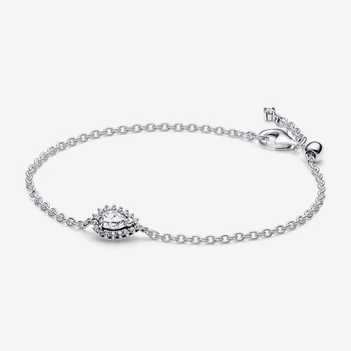 Pandora Bracelet Chaîne Halo Poire Scintillante