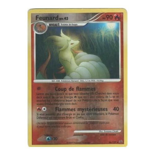 Carte Pokémon "Feunard Niv.43" Pv90 Holo Reverse 36/127