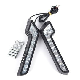 Feu Antibrouillard Universel 6led Pour La Conduite Automobile, Kit De Feux De Jour, Super Blanc, 12v Drl, 2 Pièces