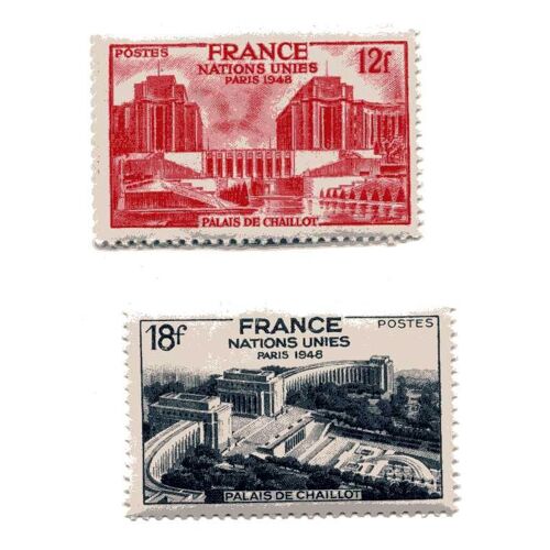 Paire De Timbres Assemblée Générale Des Nations Unies, À Paris, Palais De Chaillot N° 818, 819 Neuf ++