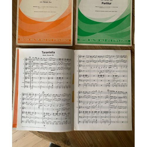 Lot De 5 Partitions : Editions Walter Wild Pour Orchestre Accordéons