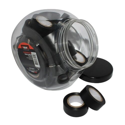 Ruban De Guidon Velox Plastader Noir 20mm X 8m (Jarre De 30 Rouleaux)