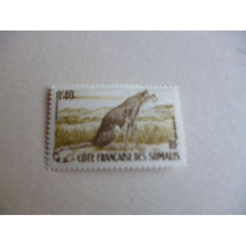 Timbre "République Française Des Somalis :Guépard".