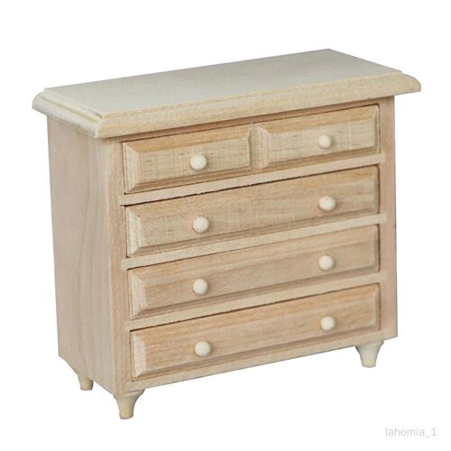 Miniature Cabinet Dollhouse Bois :12 Meubles Affichage Décor Accessoires Enfants Jouent Jouet